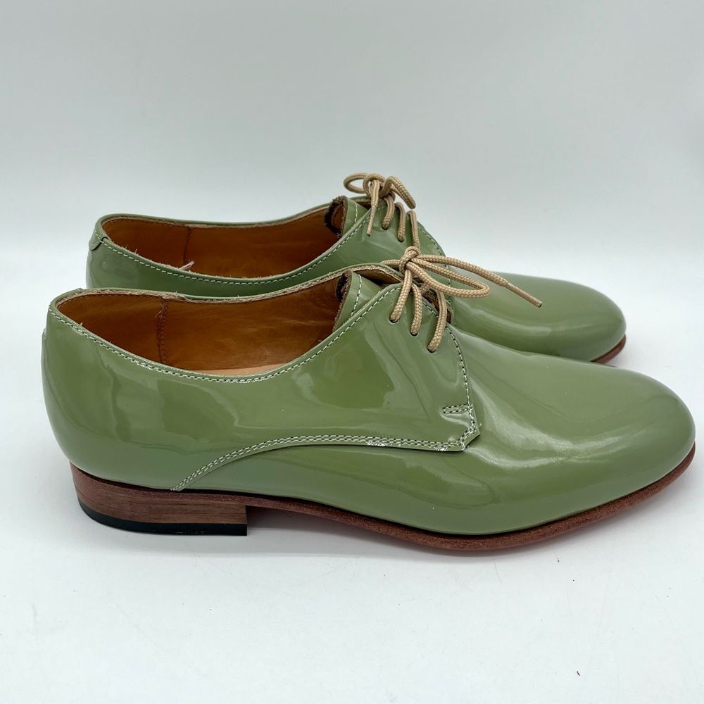 Dieppa Restrepo Patent Leather Green Oxford Size 6